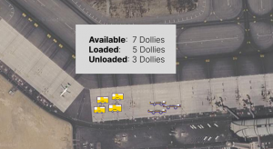 Airport dolly tracking with Alps Alpine asset tracker